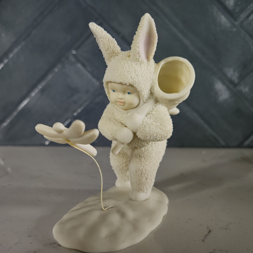 Vintage Department 56 Snowbunnies "You Better Watch Out Or I'll Catch You"